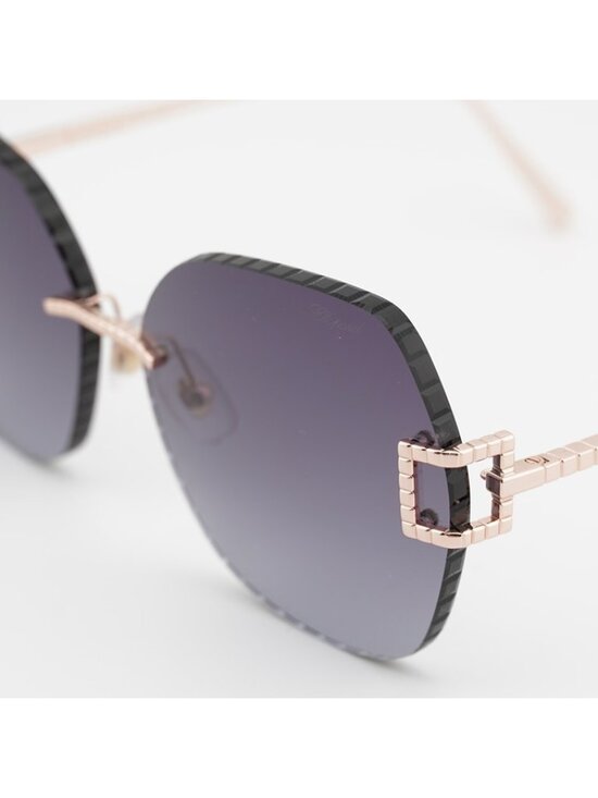 Chopard SCHG31M 08FC Sunglasses Gold Butterfly Frame, Smoke Lenses main image 6
